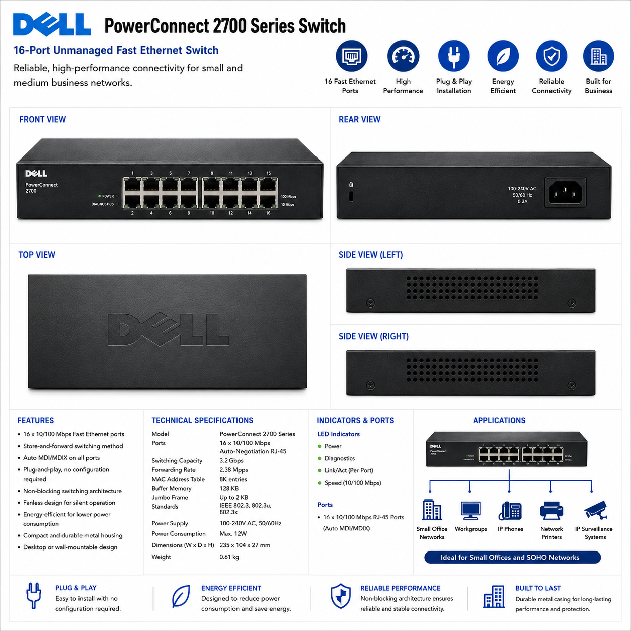 Dell PowerConnect 2700 Series Switch thumbnail 3