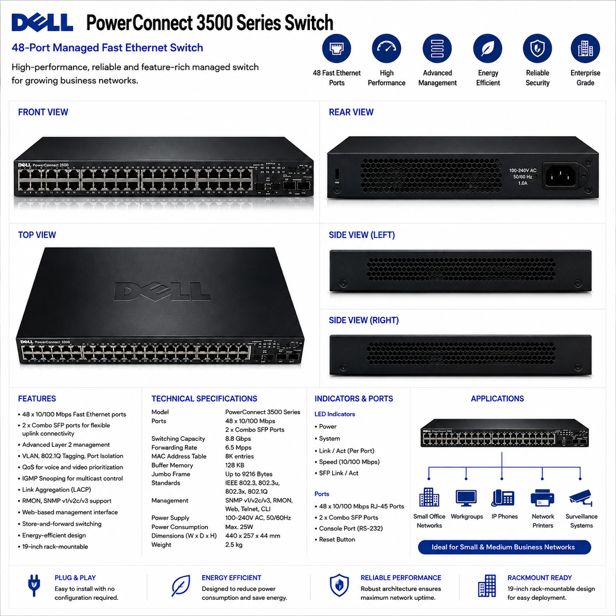 Dell PowerConnect 3500 Series Switch thumbnail 2