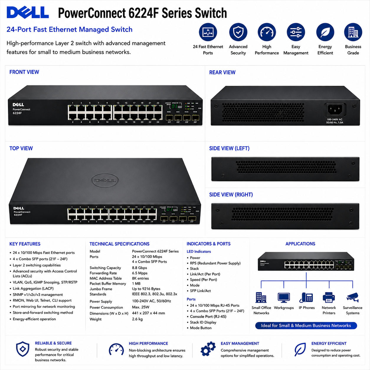 Dell PowerConnect 6200 Series Switch thumbnail 3