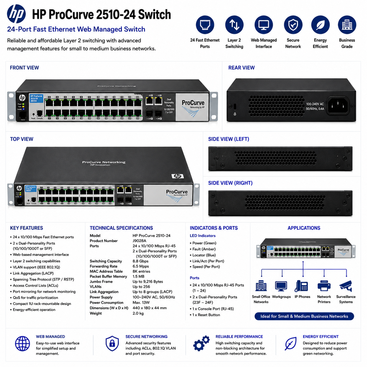 HP ProCurve 2510-24 Switch thumbnail 3