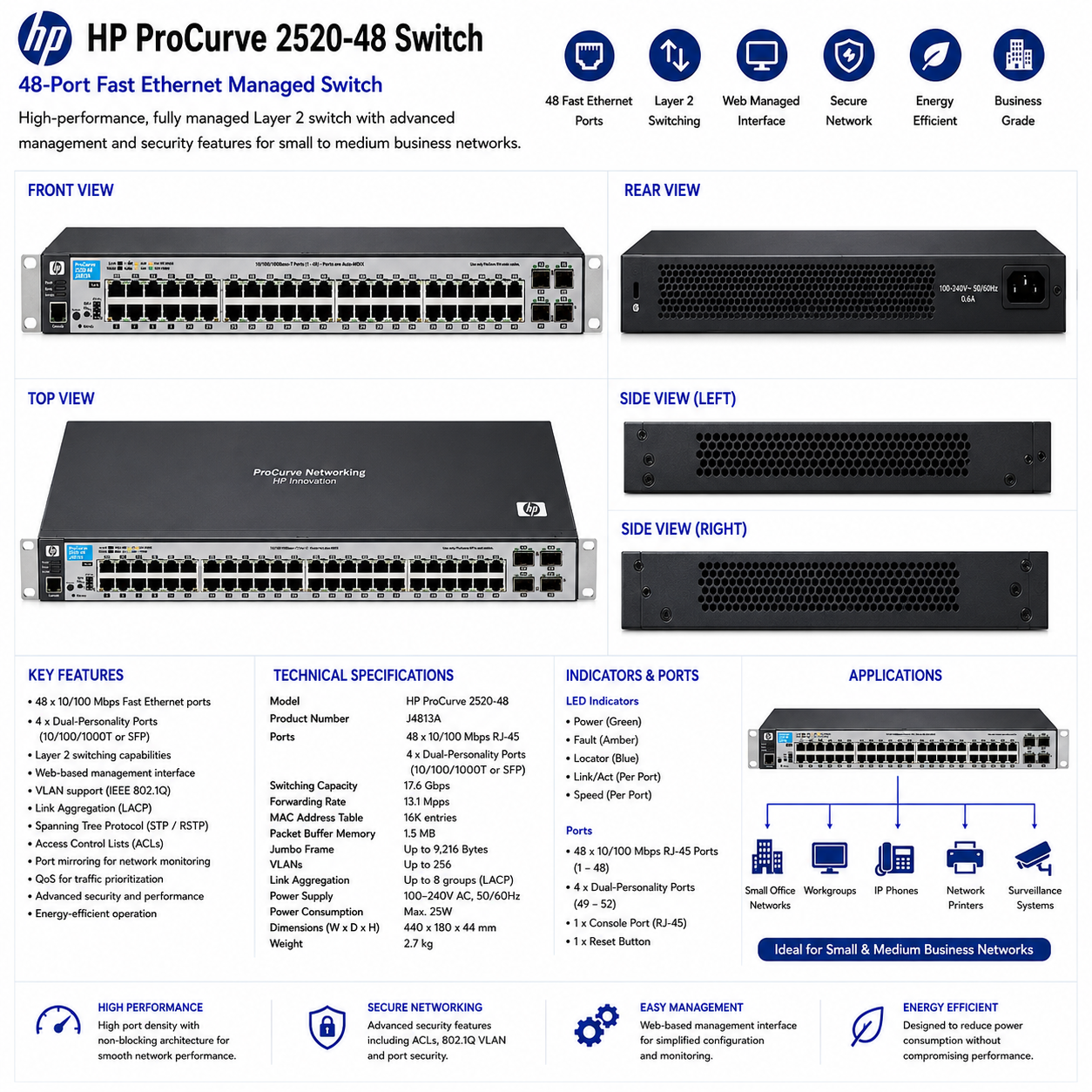 HP ProCurve 2520-48 Switch thumbnail 3