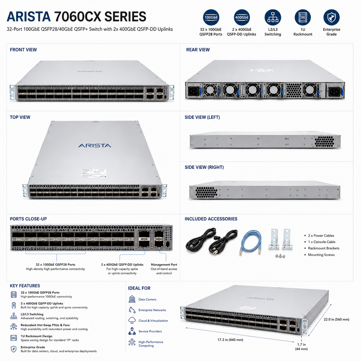 Arista 7060CX Series Switch thumbnail 4